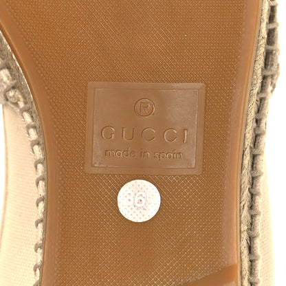 Gucci Canvas Logo Espadrilles 36.5 Greggio White 6 of 8
