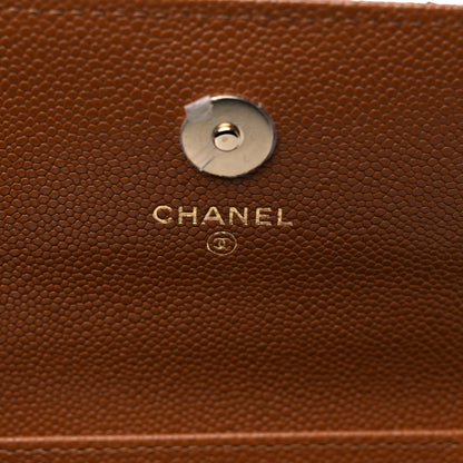 Chanel Caviar Quilted Business Affinity Clutch With Chain Flap Camel 6 of 11