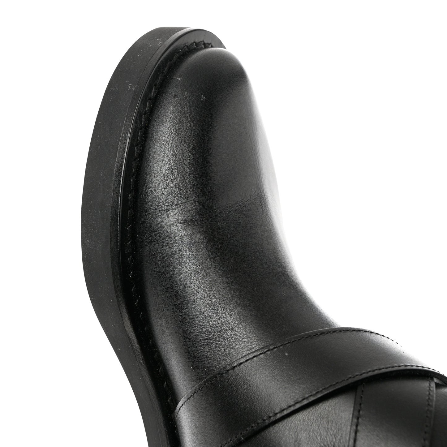 Calfskin Embossed Monogram Rebellion Half Boots 37.5 Black