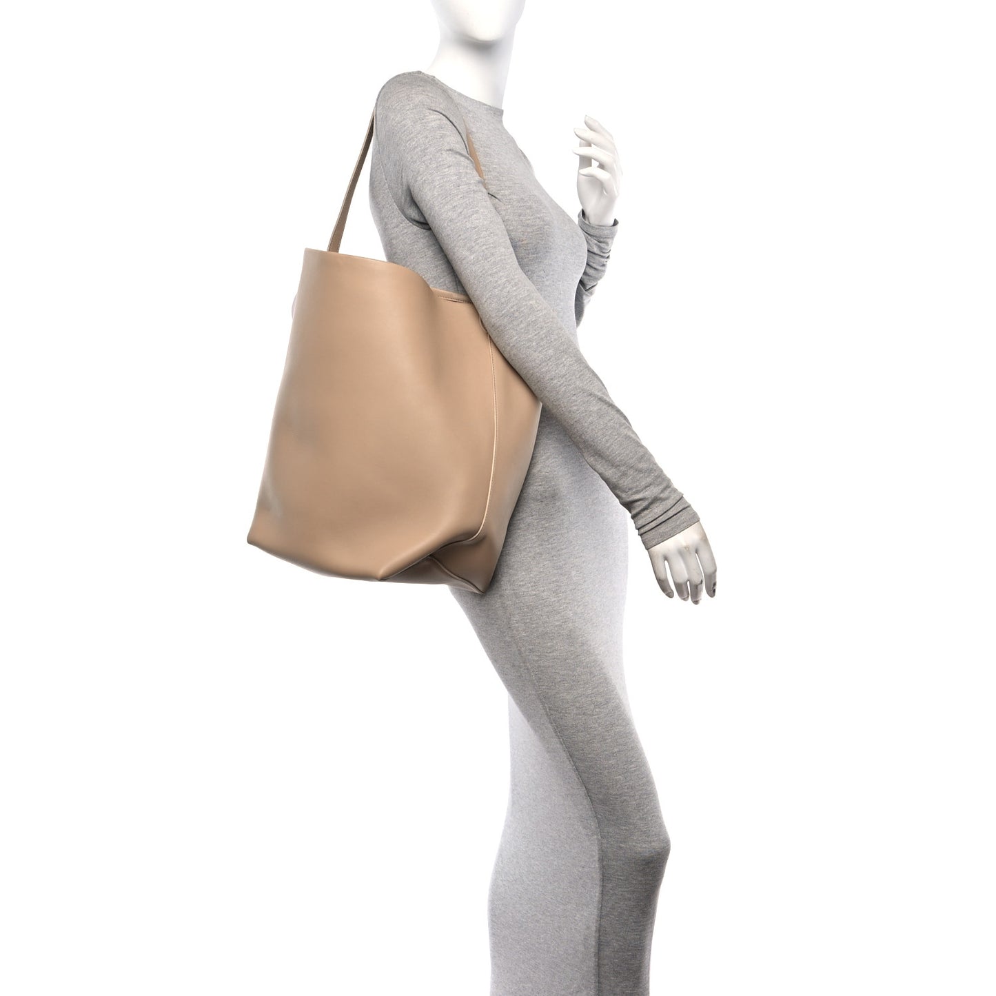 Grained Calfskin Large N/S Park Tote Dune