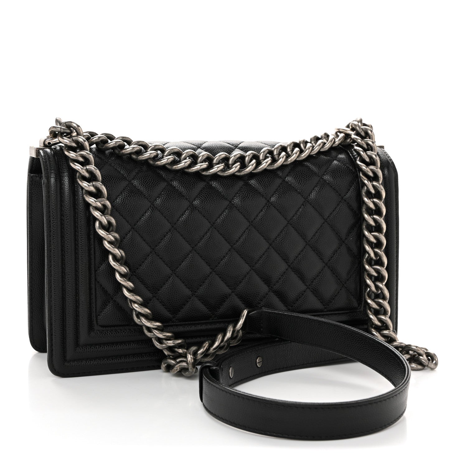Chanel Caviar Quilted Medium Boy Flap Black 3 of 11