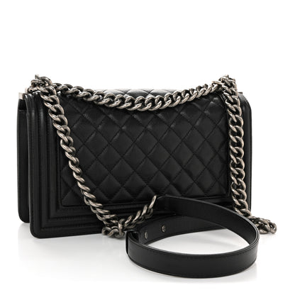Chanel Caviar Quilted Medium Boy Flap Black 3 of 11