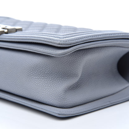 Chanel Caviar Quilted Medium Boy Flap Blue 8 of 9