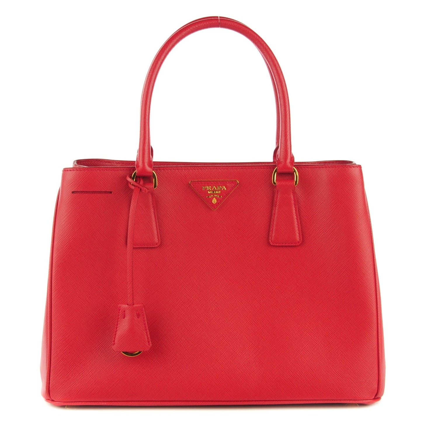 Saffiano Lux Medium Tote Fuoco