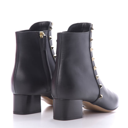 Valentino Garavani Smooth Calfskin Rockstud 40mm Ankle Boots 37.5 Black 4 of 12