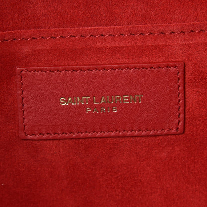 Saint Laurent Calfskin Classic Y Ligne Clutch Red 6 of 7