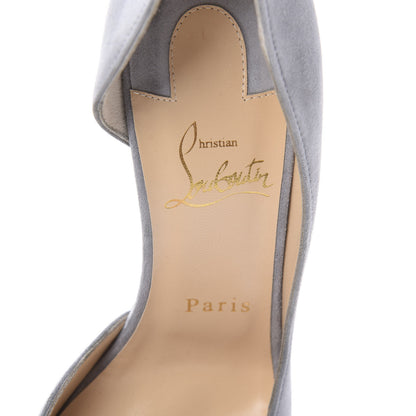 Christian Louboutin Veau Velour Iriza 100 Pumps 37.5 Gray 6 of 9
