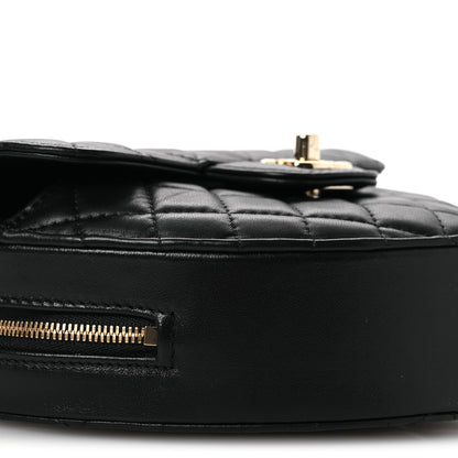 Chanel Lambskin Quilted Large CC In Love Heart Bag Black 9 of 11