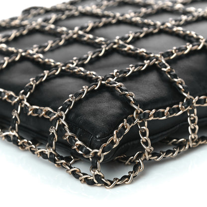 Chanel Lambskin Large Shopping Chain Tote Black 11 of 13