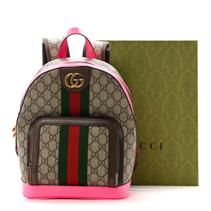 gucci knockoff mini.backpack Ophidia Small GG Supreme Canvas Backpack Beige 547965 Striped grosgrain webbing detail Gucci Backpack GG Supreme Small