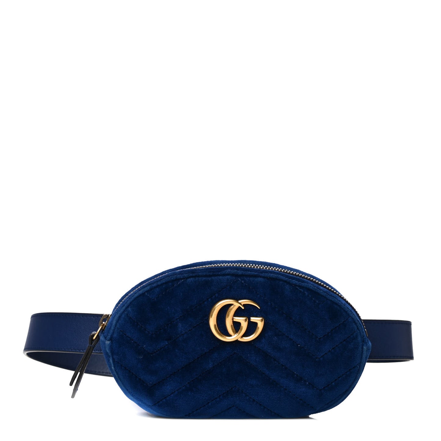 Velvet Matelasse GG Marmont Belt Bag 85 34 Cobalt Blue
