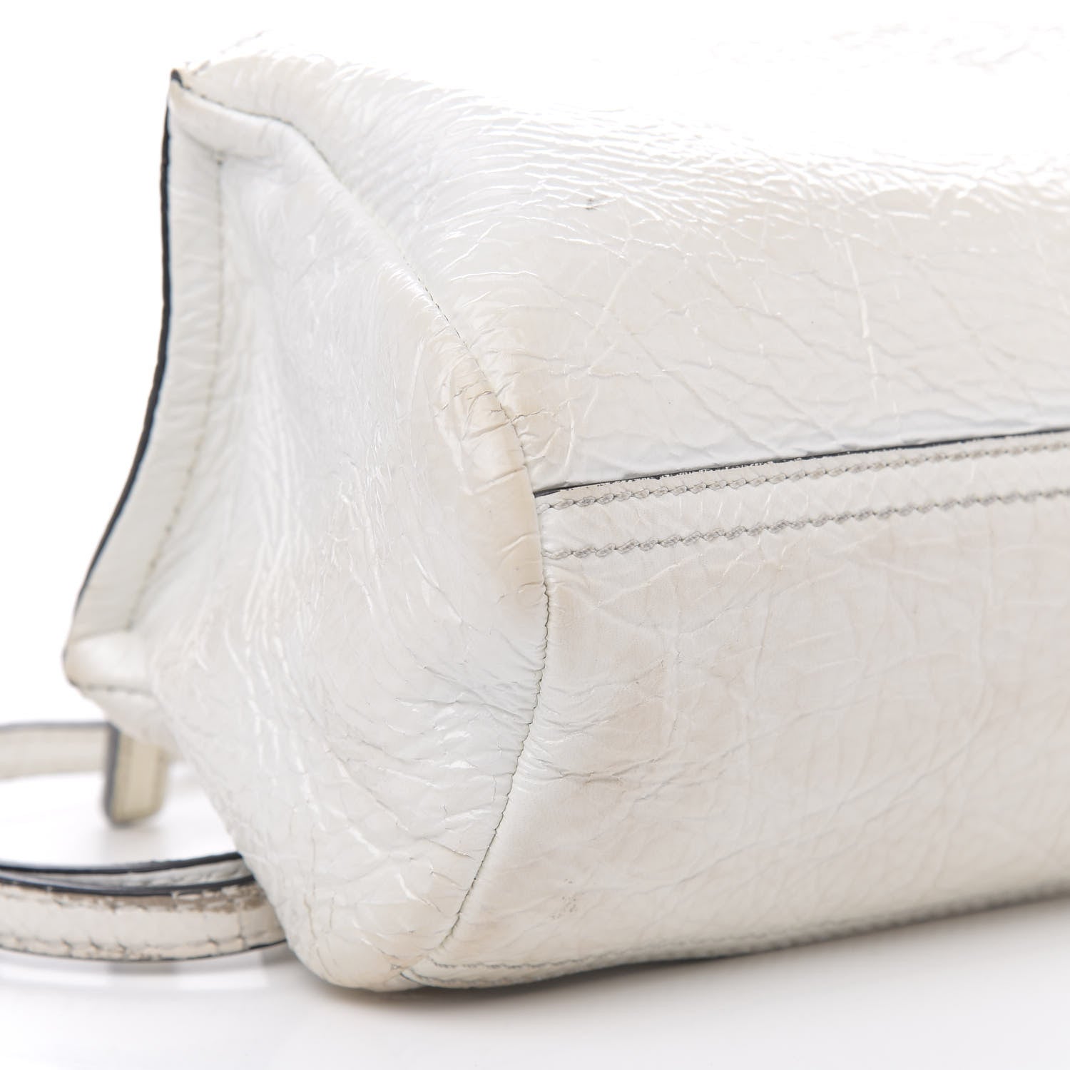 Givenchy Crinkled Patent Deerskin Mini Pandora White 8 of 17