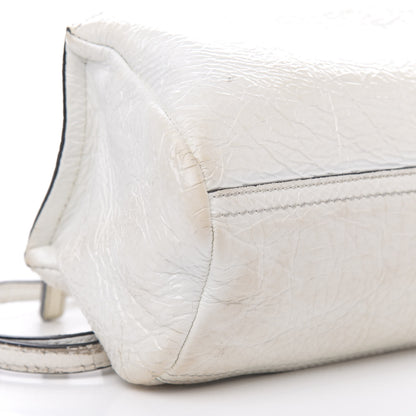 Givenchy Crinkled Patent Deerskin Mini Pandora White 8 of 17