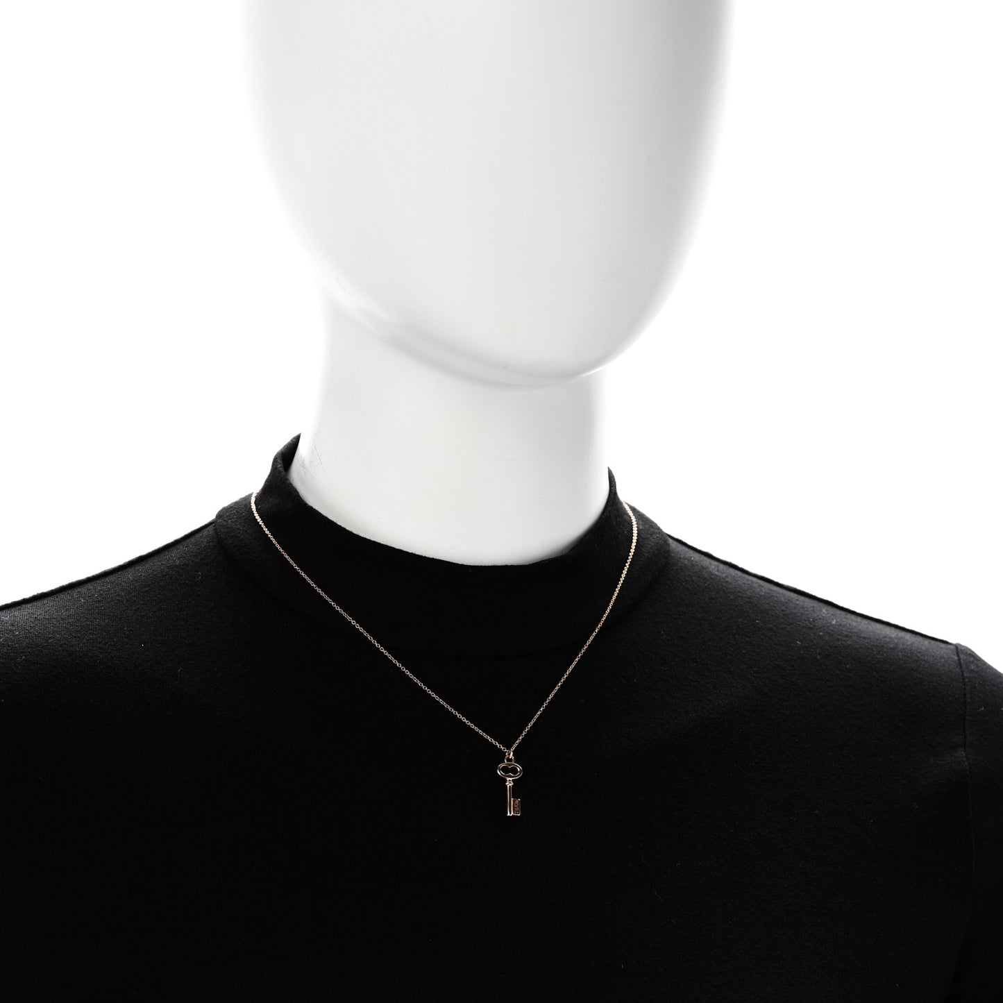 18K Rose Gold Mini Key Pendant Necklace