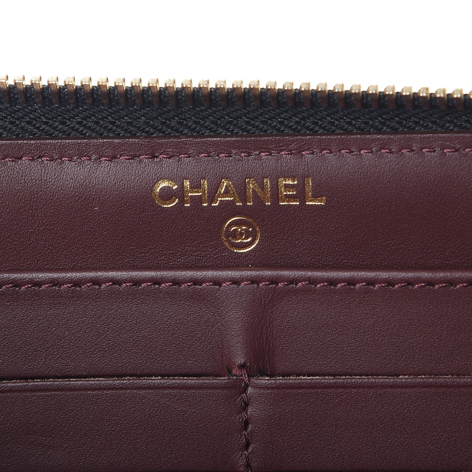 Chanel Caviar Quilted Large Gusset Zip Around Wallet Black 6 of 8