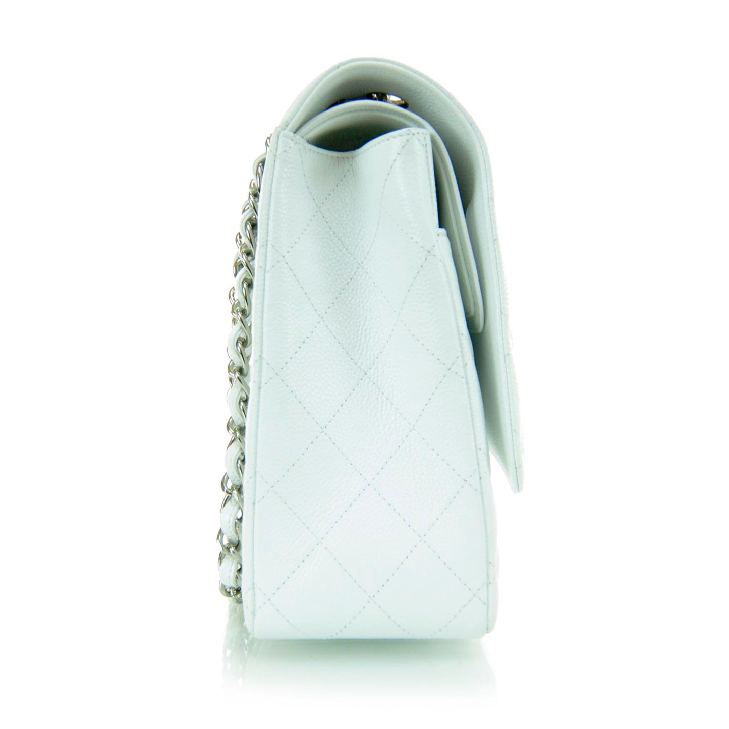 Caviar Maxi Double Flap White