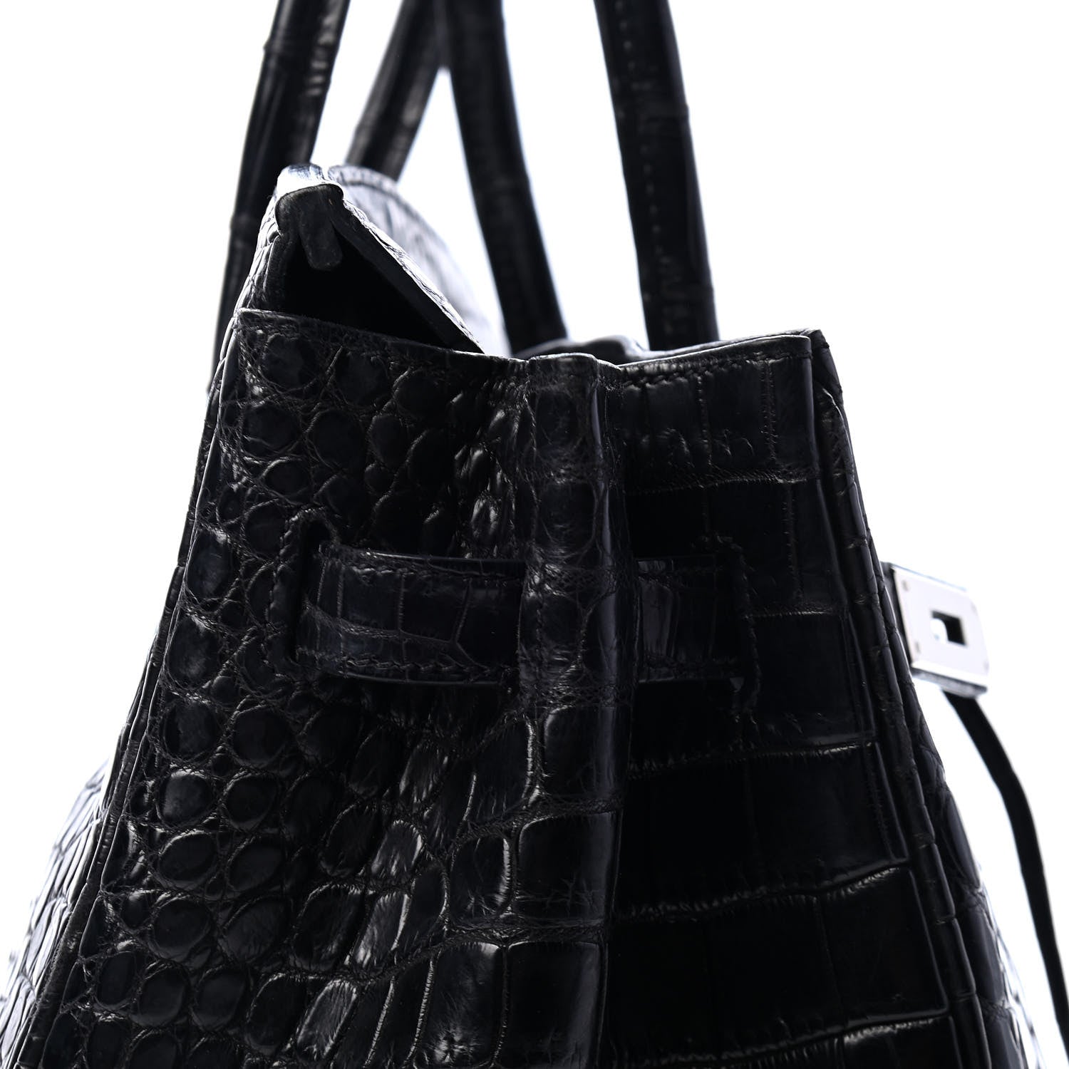 Hermes Matte Porosus Crocodile Birkin 35 Black 13 of 31