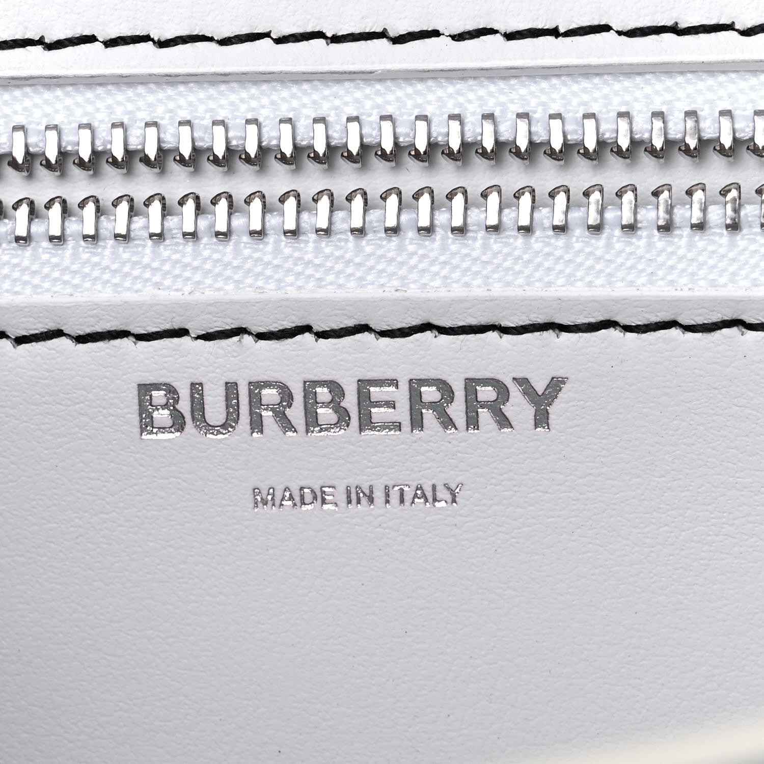 Burberry Calfskin Monogram Embossed Small TB Chain Bag Optic White 7 of 9