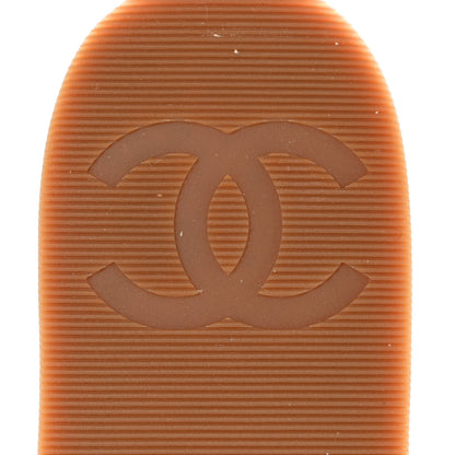 Chanel Tweed Patent Calfskin Logo Mules 35 8 of 9