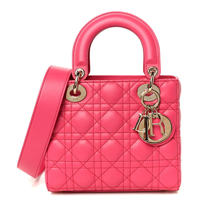 Christian Dior Lambskin Cannage Small My ABCDior Lady Dior Passion Pink 1 of 10