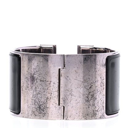 Hermes Enamel Extra Wide Clic Clac H Bracelet GM Black 2 of 5