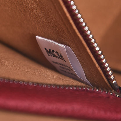 MCM Grained Calfskin Medium Ella Boston Burgundy 7 of 7