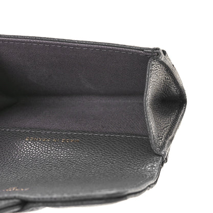 Chanel Caviar Quilted Flap Card Holder Wallet Dark Grey 5 of 10