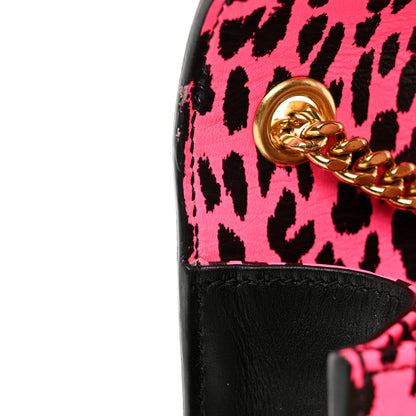 Saint Laurent Calfskin Leopard Small Monogram Kate Satchel Pink Black 11 of 11