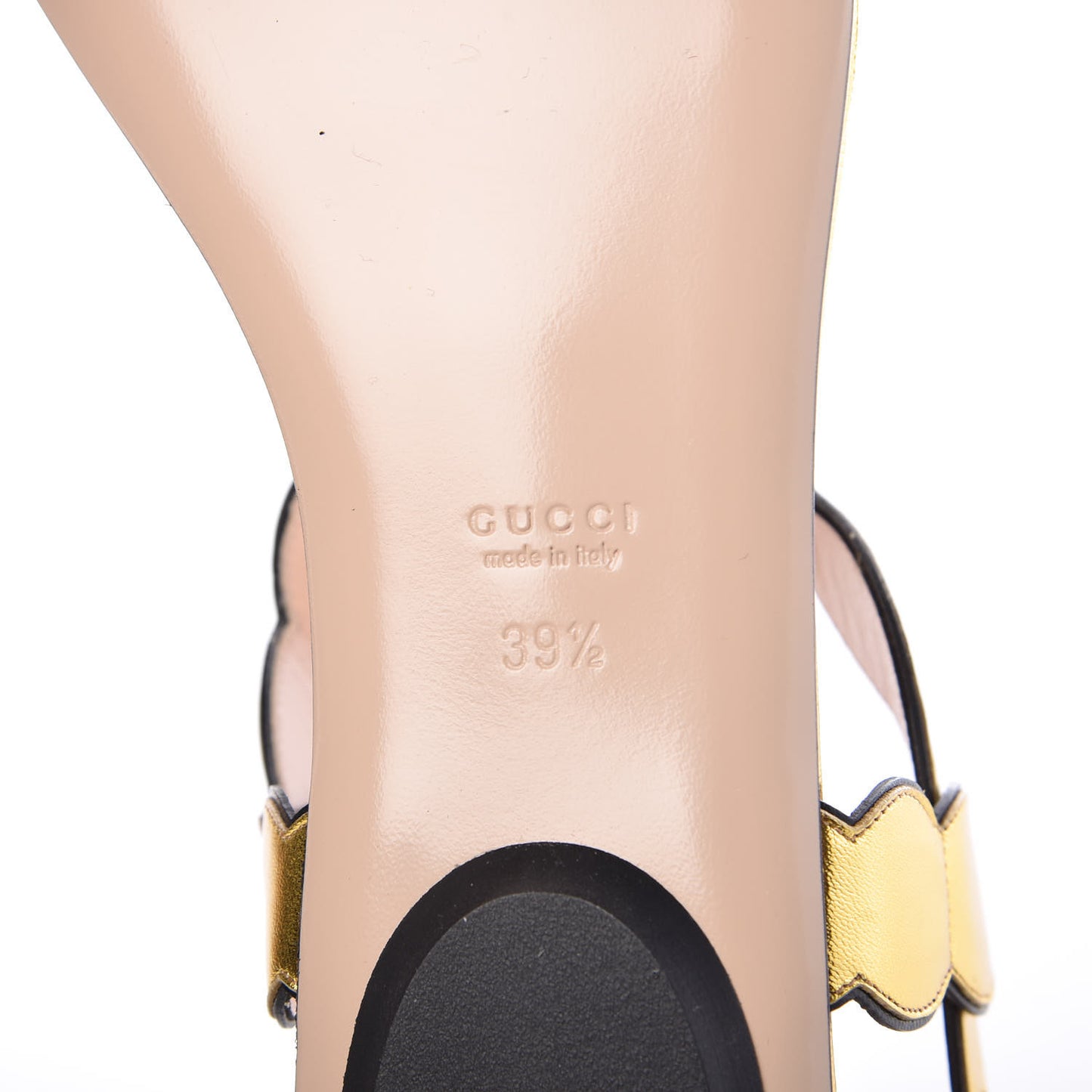 Metallic Nappa Willow Pearl Thong Sandals 39.5 Gold