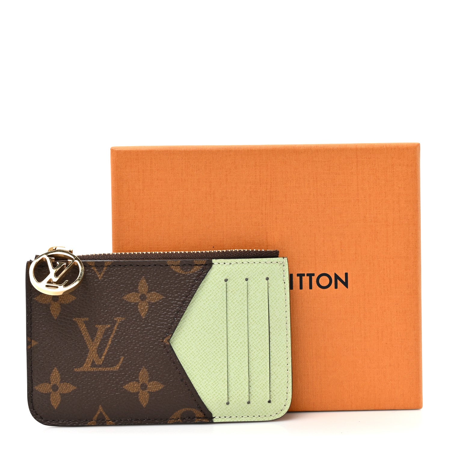 Louis Vuitton Monogram Coin Card Holder Light Green 7 of 7