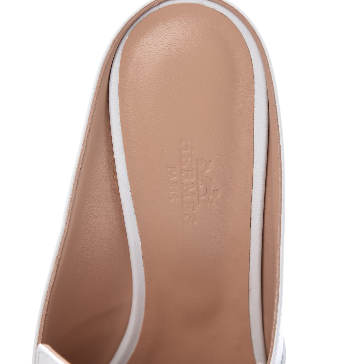 Calfskin Blossom Mules 38 White