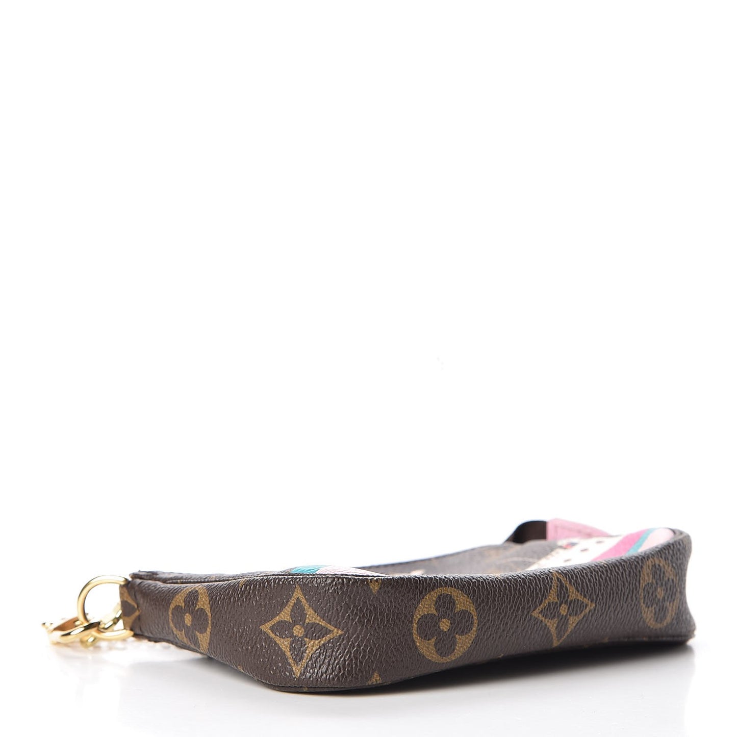 Monogram 2016 Christmas Animation Mini Pochette Accessories Rose Ballerine