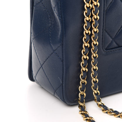 Chanel Sheepskin Quilted Medium Vintage Mademoiselle Flap Dark Navy 12 of 12