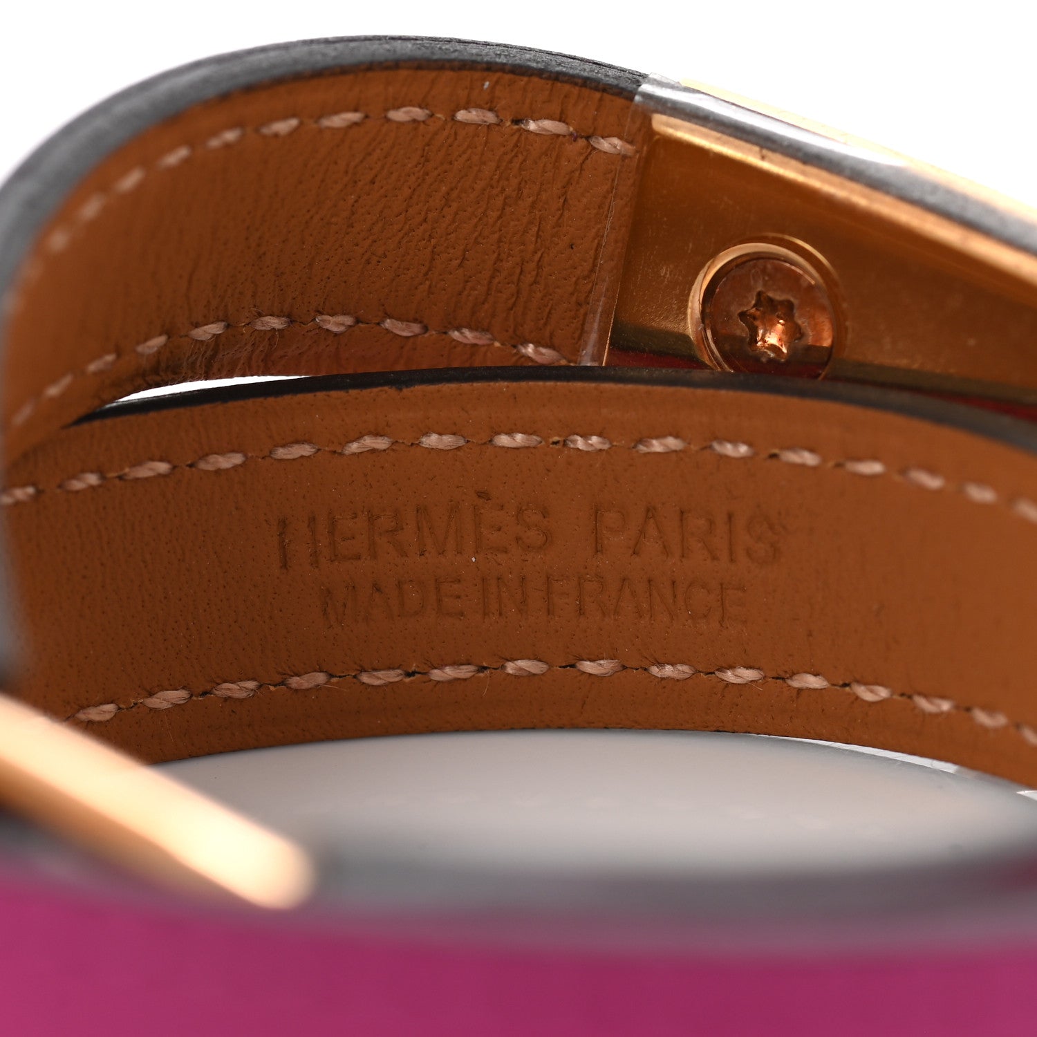 Hermes Swift Rivale Double Tour Bracelet T2 Rose Pourpre 4 of 7