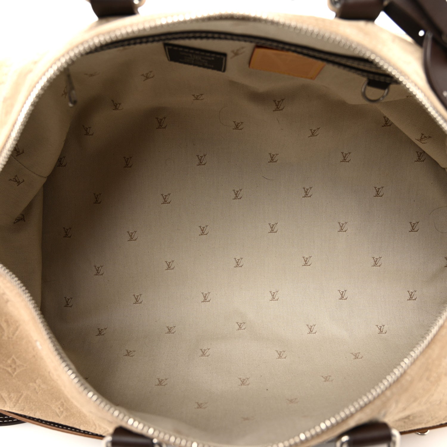 Louis Vuitton X NIGO Suede Monogram Keepall Bandouliere 50 Tan 4 of 12