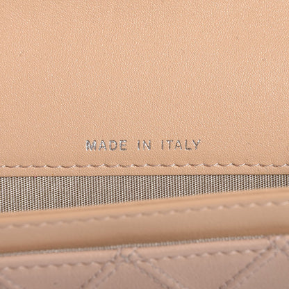 Chanel Lambskin Diamond Stitched Card Holder Wallet Beige 7 of 9