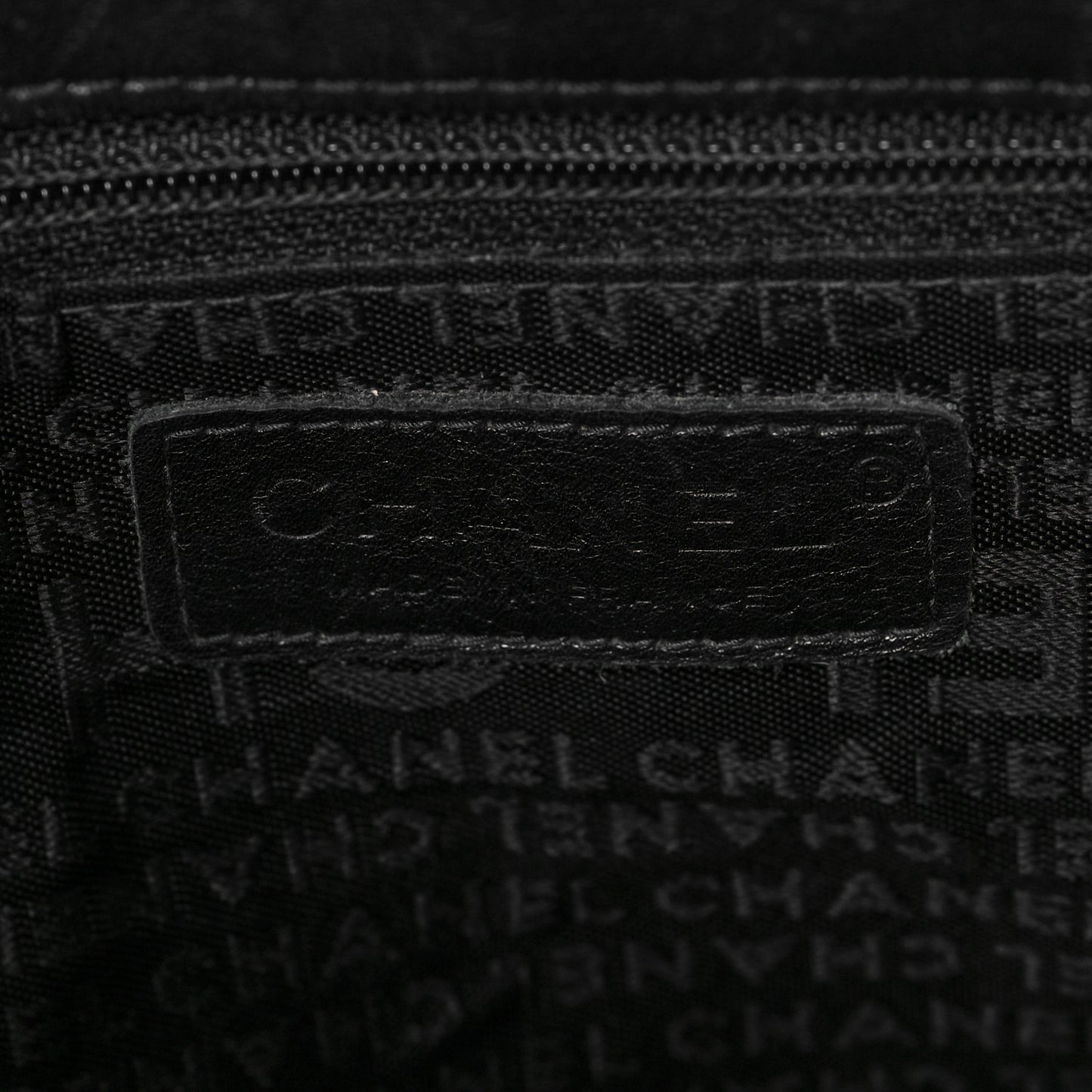 Lambskin Nylon Quilted Mademoiselle Shoulder Bag Black