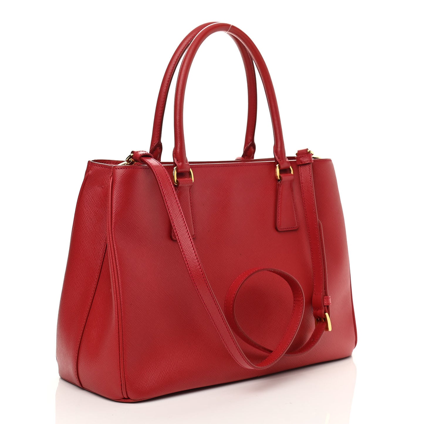 Saffiano Lux Medium Tote Fuoco
