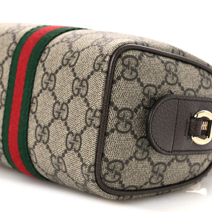 Gucci GG Supreme Monogram Web Mini Ophidia Boston Bag Beige Dark Brown Beige Dark Brown 10 of 10