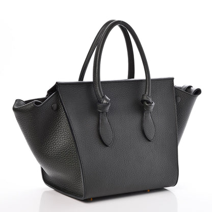 Celine Crisped Calfskin Mini Tie Knot Tote Dark Green 3 of 14