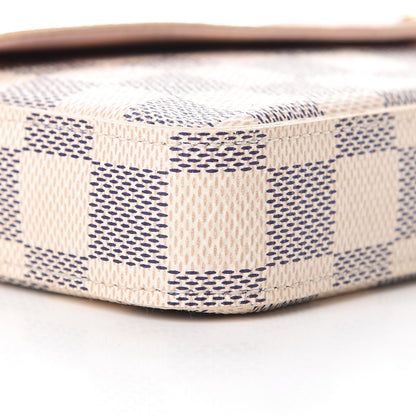 Louis Vuitton Damier Azur Pochette Felicie Chain Wallet Rose Ballerine 11 of 13