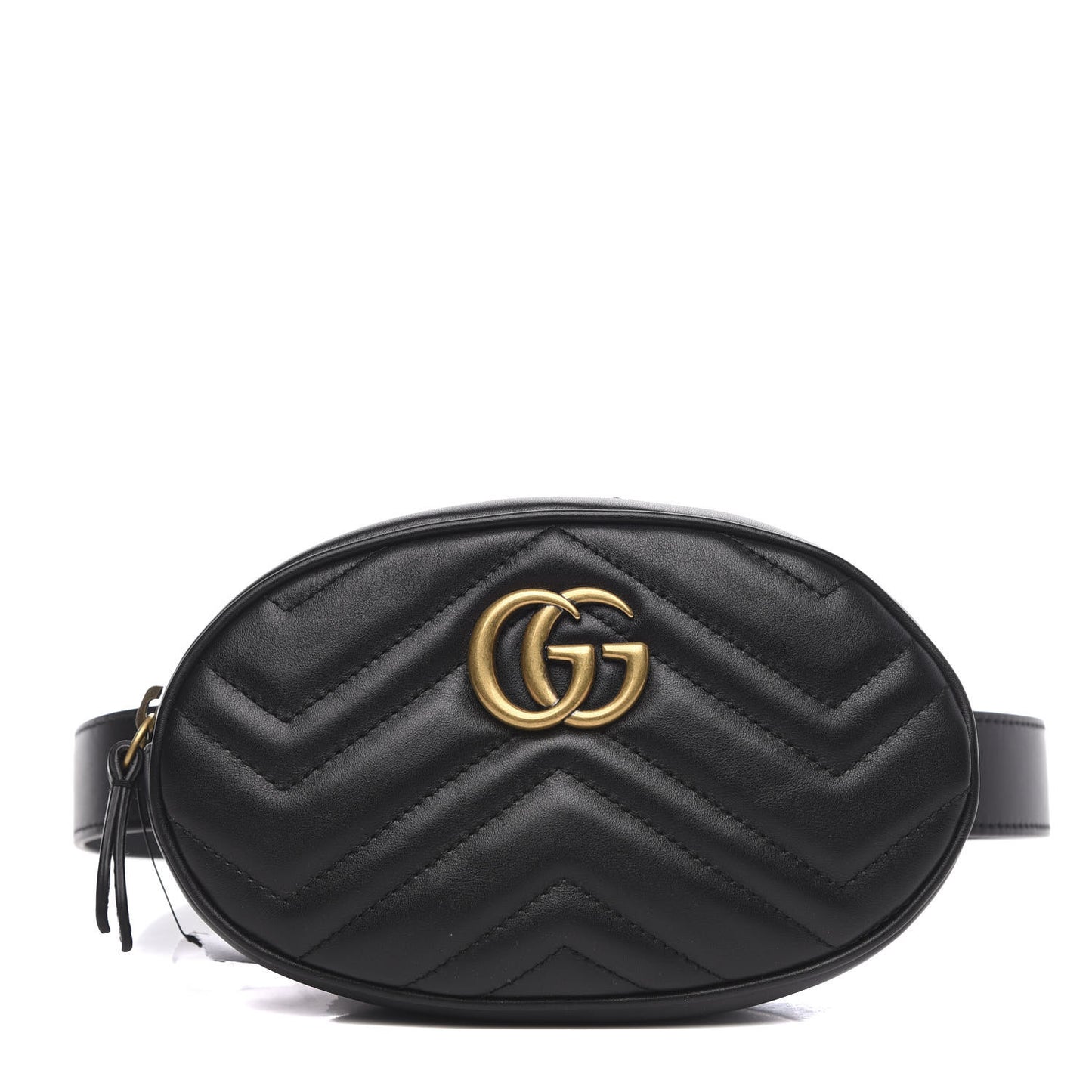 Calfskin Matelasse GG Marmont Belt Bag 75 30 Black