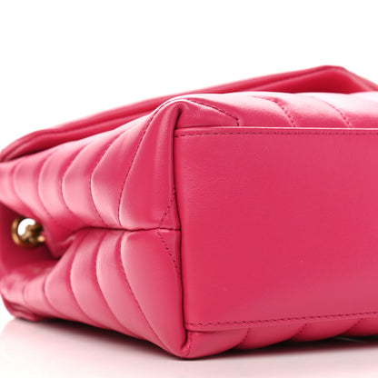 Saint Laurent Calfskin Y Quilted Monogram Small Loulou Chain Satchel Fresh Fuchsia 9 of 11
