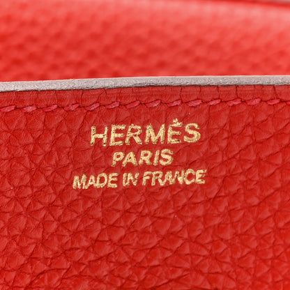 Hermes Togo BIRKIN 35 Rouge Casaque 6 of 17