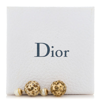 Christian Dior Pearl Star Mise En Dior Tribal Earrings Gold 5 of 5