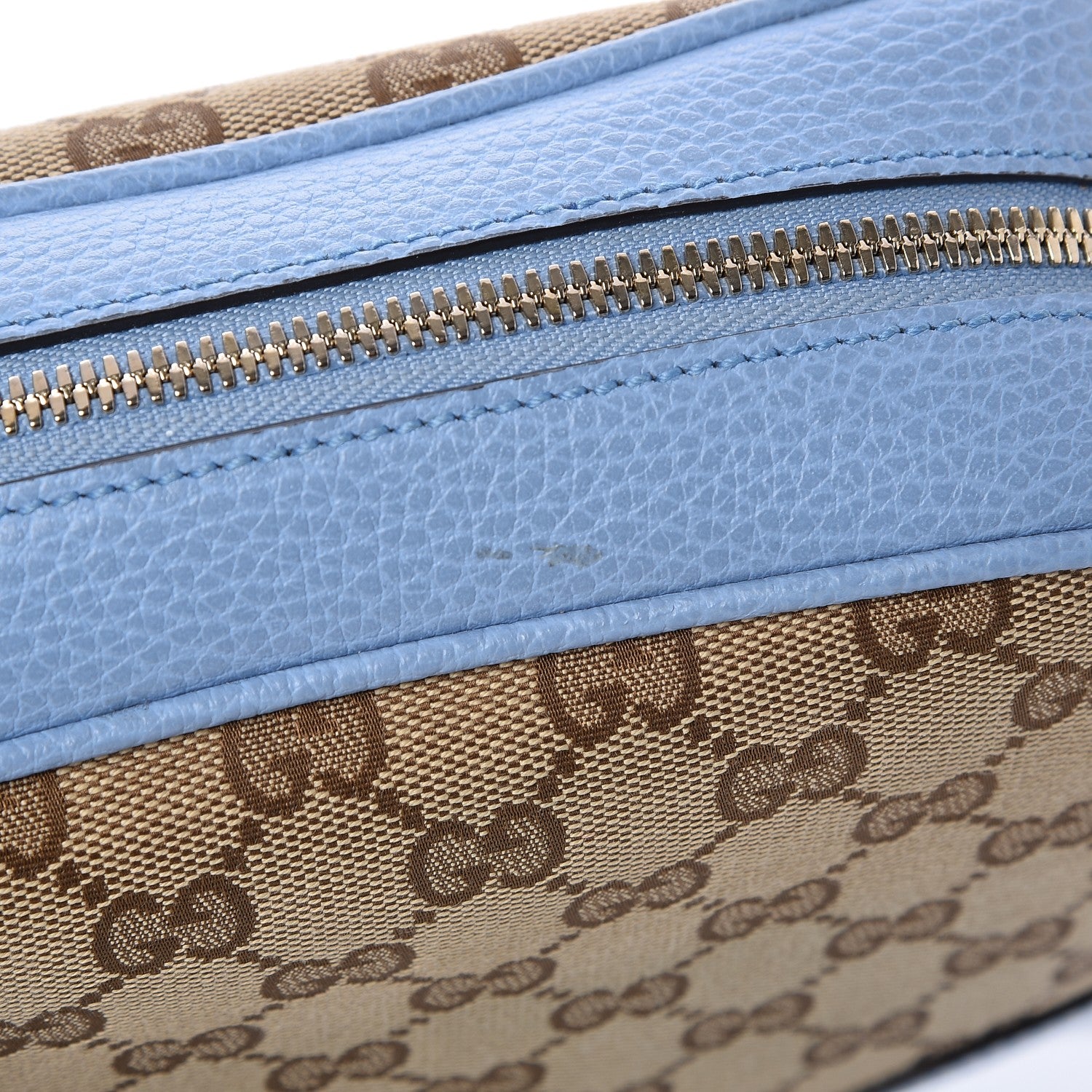 Gucci Monogram Mini Bree Messenger Bag Beige Mineral Blue 8 of 8