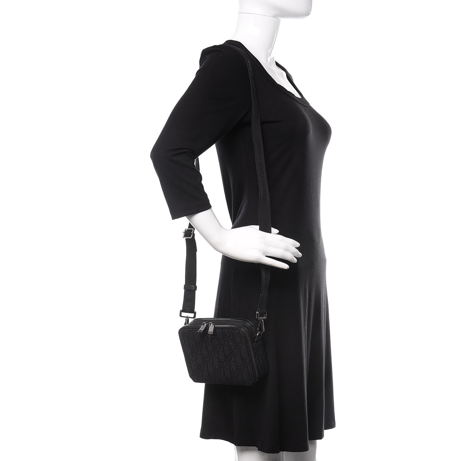 Christian Dior Oblique Pouch Black 2 of 12