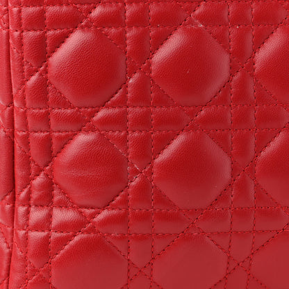 Christian Dior Lambskin Cannage Large Lady Dior Red 12 of 12