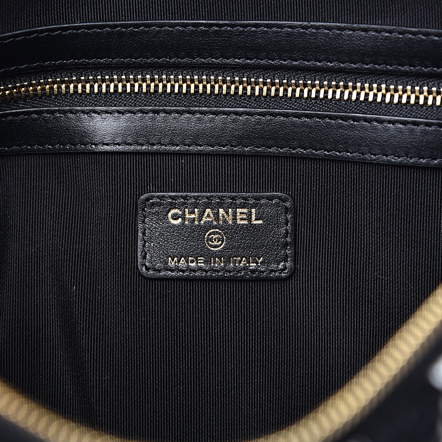 Chanel Tweed Quilted Medium Cosmetic Pouch Black Ecru White 5 of 7