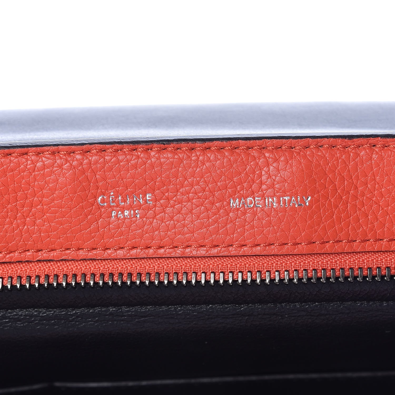 Celine Drummed Calfskin Suede Medium Trapeze Vermillion 6 of 11